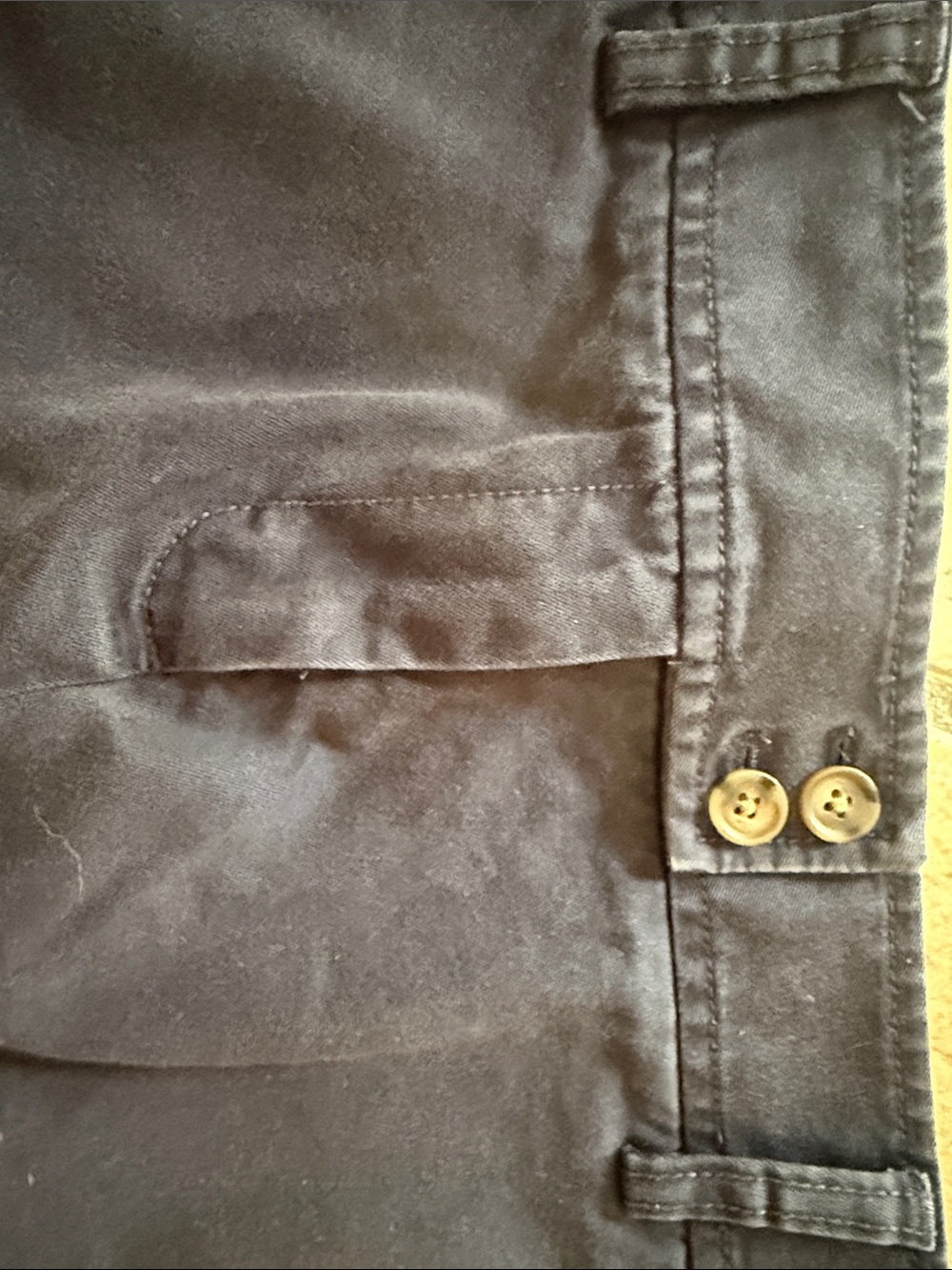 Jcrew women’s true navy khaki skirt, sz 8, 16” long. - Picture 5 of 5